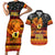Personalised PNG Hamamas Krismas Couples Matching Short Sleeve Bodycon Dress and Hawaiian Shirt Papua New Guinea Bird Of Paradise Merry Christmas Black Style LT9 - Wonder Print Shop
