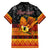 Personalised PNG Hamamas Krismas Family Matching Short Sleeve Bodycon Dress and Hawaiian Shirt Papua New Guinea Bird Of Paradise Merry Christmas Black Style - Wonder Print Shop