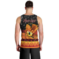 Personalised PNG Hamamas Krismas Men Tank Top Papua New Guinea Bird Of Paradise Merry Christmas Black Style - Wonder Print Shop