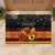 Personalised PNG Hamamas Krismas Rubber Doormat Papua New Guinea Bird Of Paradise Merry Christmas Black Style - Wonder Print Shop