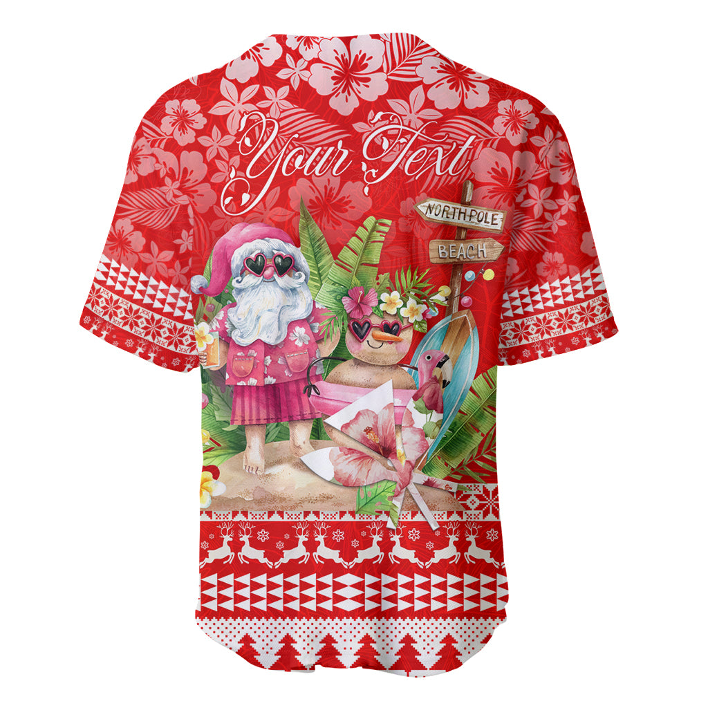 Personalised Hawaii Mele Kalikimaka Baseball Jersey Santa Beach Merry Christmas LT9 - Wonder Print Shop
