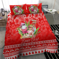 Personalised Hawaii Mele Kalikimaka Bedding Set Santa Beach Merry Christmas LT9 - Wonder Print Shop