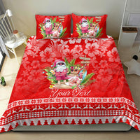 Personalised Hawaii Mele Kalikimaka Bedding Set Santa Beach Merry Christmas LT9 - Wonder Print Shop