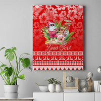 Personalised Hawaii Mele Kalikimaka Canvas Wall Art Santa Beach Merry Christmas LT9 - Wonder Print Shop
