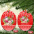 Personalised Hawaii Mele Kalikimaka Ceramic Ornament Santa Beach Merry Christmas LT9 - Wonder Print Shop