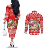 personalised-hawaii-mele-kalikimaka-couples-matching-off-the-shoulder-long-sleeve-dress-and-long-sleeve-button-shirt-santa-beach-merry-christmas