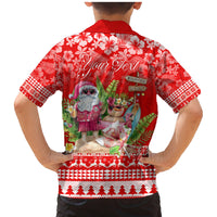 Personalised Hawaii Mele Kalikimaka Family Matching Mermaid Dress and Hawaiian Shirt Santa Beach Merry Christmas LT9 - Wonder Print Shop