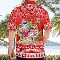 Personalised Hawaii Mele Kalikimaka Hawaiian Shirt Santa Beach Merry Christmas - Wonder Print Shop