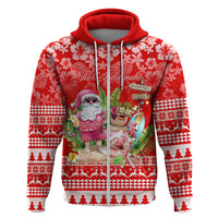 Personalised Hawaii Mele Kalikimaka Hoodie Santa Beach Merry Christmas - Wonder Print Shop
