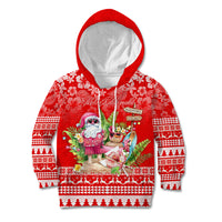 Personalised Hawaii Mele Kalikimaka Kid Hoodie Santa Beach Merry Christmas - Wonder Print Shop