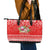 Personalised Hawaii Mele Kalikimaka Leather Tote Bag Santa Beach Merry Christmas - Wonder Print Shop