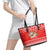 Personalised Hawaii Mele Kalikimaka Leather Tote Bag Santa Beach Merry Christmas - Wonder Print Shop