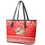 Personalised Hawaii Mele Kalikimaka Leather Tote Bag Santa Beach Merry Christmas - Wonder Print Shop
