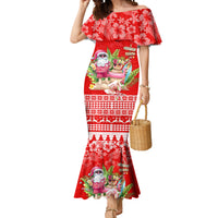 Personalised Hawaii Mele Kalikimaka Mermaid Dress Santa Beach Merry Christmas - Wonder Print Shop