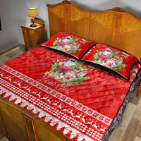 Personalised Hawaii Mele Kalikimaka Quilt Bed Set Santa Beach Merry Christmas - Wonder Print Shop