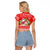 Personalised Hawaii Mele Kalikimaka Raglan Cropped T Shirt Santa Beach Merry Christmas - Wonder Print Shop