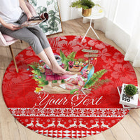 personalised-hawaii-mele-kalikimaka-round-carpet-santa-beach-merry-christmas