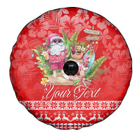 Personalised Hawaii Mele Kalikimaka Spare Tire Cover Santa Beach Merry Christmas - Wonder Print Shop