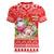 Personalised Hawaii Mele Kalikimaka Women V Neck T Shirt Santa Beach Merry Christmas - Wonder Print Shop