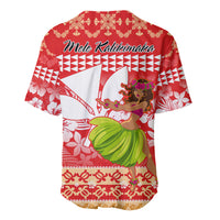 Hawaii Mele Kalikimaka Baseball Jersey Santa Claus and Hula Dancing Merry Christmas LT9 - Wonder Print Shop