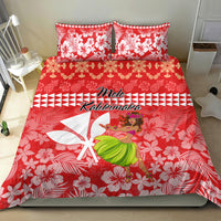 Hawaii Mele Kalikimaka Bedding Set Santa Claus and Hula Dancing Merry Christmas LT9 - Wonder Print Shop