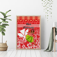 Hawaii Mele Kalikimaka Canvas Wall Art Santa Claus and Hula Dancing Merry Christmas LT9 - Wonder Print Shop