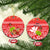 Hawaii Mele Kalikimaka Ceramic Ornament Santa Claus and Hula Dancing Merry Christmas LT9 - Wonder Print Shop