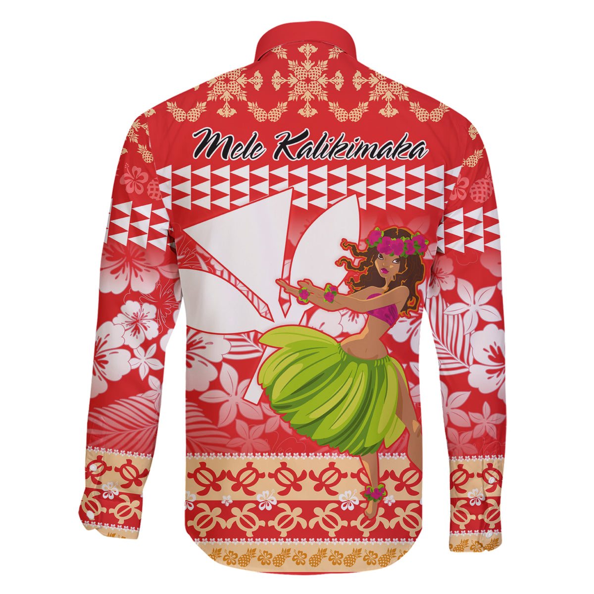 Hawaii Mele Kalikimaka Family Matching Short Sleeve Bodycon Dress and Hawaiian Shirt Santa Claus and Hula Dancing Merry Christmas - Wonder Print Shop