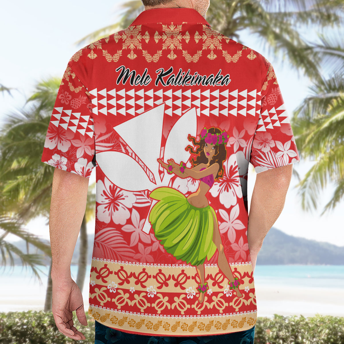 Hawaii Mele Kalikimaka Hawaiian Shirt Santa Claus and Hula Dancing Merry Christmas - Wonder Print Shop