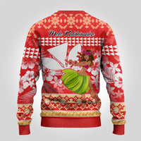 Hawaii Mele Kalikimaka Ugly Christmas Sweater Santa Claus and Hula Dancing Merry Christmas - Wonder Print Shop