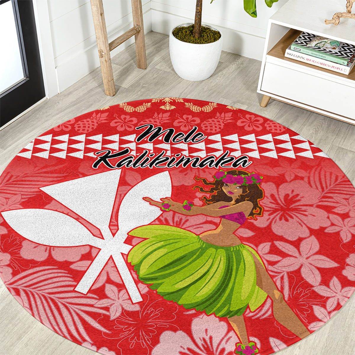 hawaii-mele-kalikimaka-round-carpet-santa-claus-and-hula-dancing-merry-christmas