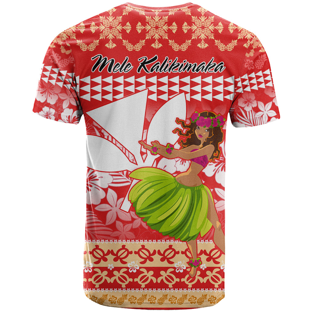 Hawaii Mele Kalikimaka T Shirt Santa Claus and Hula Dancing Merry Christmas - Wonder Print Shop