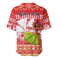 Personalised Hawaii Mele Kalikimaka Baseball Jersey Santa Claus and Hula Dancing Merry Christmas LT9 - Wonder Print Shop