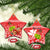 Personalised Hawaii Mele Kalikimaka Ceramic Ornament Santa Claus and Hula Dancing Merry Christmas LT9 - Wonder Print Shop