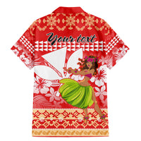 Personalised Hawaii Mele Kalikimaka Family Matching Mermaid Dress and Hawaiian Shirt Santa Claus and Hula Dancing Merry Christmas LT9 - Wonder Print Shop