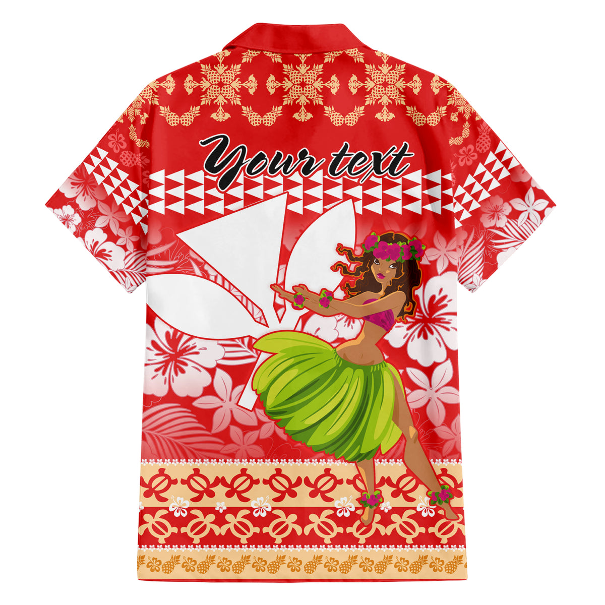 Personalised Hawaii Mele Kalikimaka Family Matching Short Sleeve Bodycon Dress and Hawaiian Shirt Santa Claus and Hula Dancing Merry Christmas - Wonder Print Shop