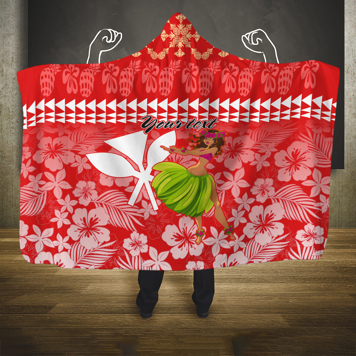 personalised-hawaii-mele-kalikimaka-hooded-blanket-santa-claus-and-hula-dancing-merry-christmas