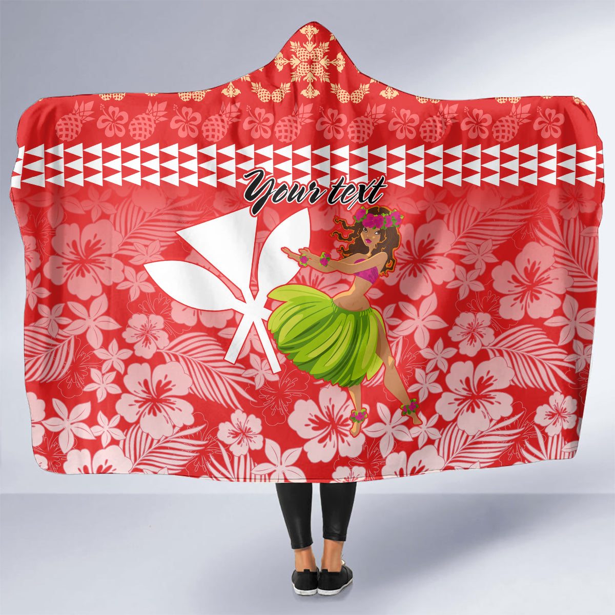 personalised-hawaii-mele-kalikimaka-hooded-blanket-santa-claus-and-hula-dancing-merry-christmas