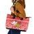 Personalised Hawaii Mele Kalikimaka Leather Tote Bag Santa Claus and Hula Dancing Merry Christmas - Wonder Print Shop