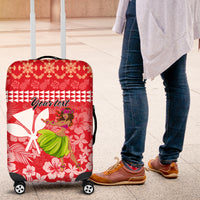 Personalised Hawaii Mele Kalikimaka Luggage Cover Santa Claus and Hula Dancing Merry Christmas - Wonder Print Shop