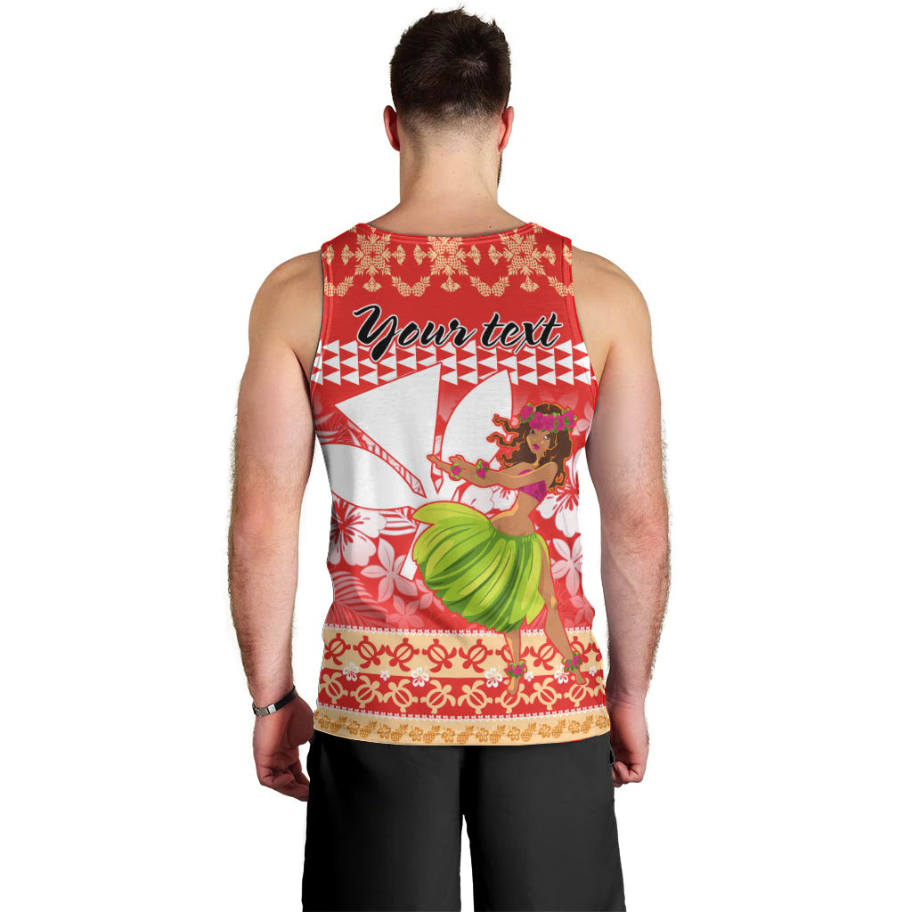 Personalised Hawaii Mele Kalikimaka Men Tank Top Santa Claus and Hula Dancing Merry Christmas - Wonder Print Shop