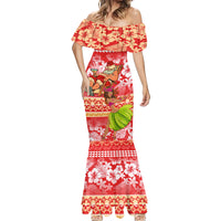 Personalised Hawaii Mele Kalikimaka Mermaid Dress Santa Claus and Hula Dancing Merry Christmas - Wonder Print Shop