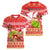 Personalised Hawaii Mele Kalikimaka Women V Neck T Shirt Santa Claus and Hula Dancing Merry Christmas - Wonder Print Shop
