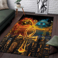 Eye of Ra and Eye of Horus Area Rug Power and Magic Ancient Egyptian Mythology LT9 - Wonder Print Shop