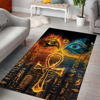 Eye of Ra and Eye of Horus Area Rug Power and Magic Ancient Egyptian Mythology LT9 - Wonder Print Shop