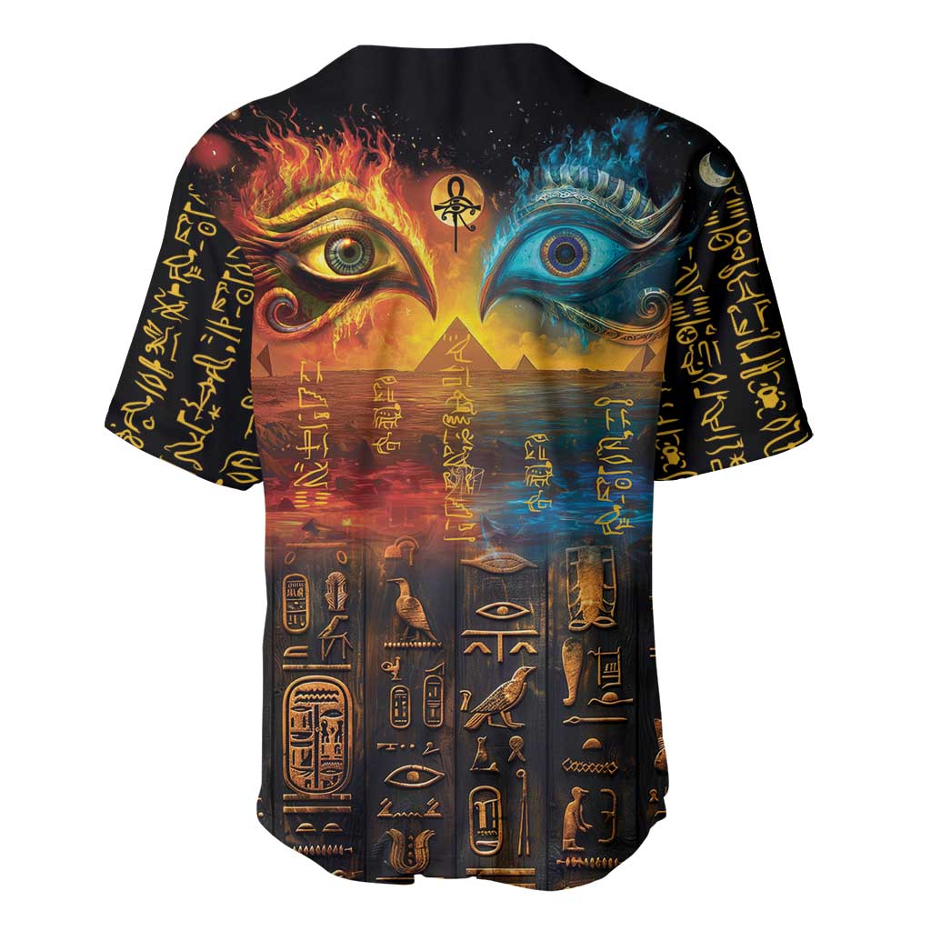 Eye of Ra and Eye of Horus Baseball Jersey Power and Magic Ancient Egyptian Mythology LT9 - Wonder Print Shop