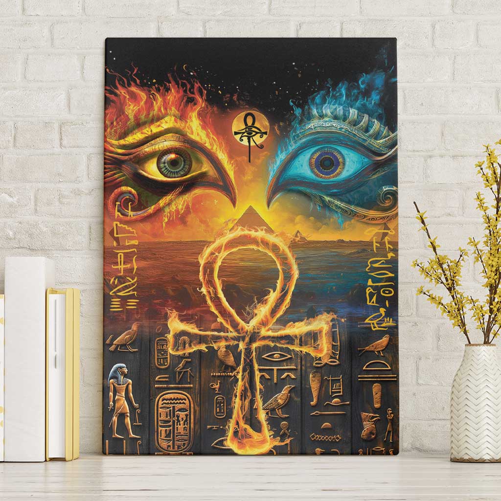 Eye of Ra and Eye of Horus Canvas Wall Art Power and Magic Ancient Egyptian Mythology LT9 - Wonder Print Shop