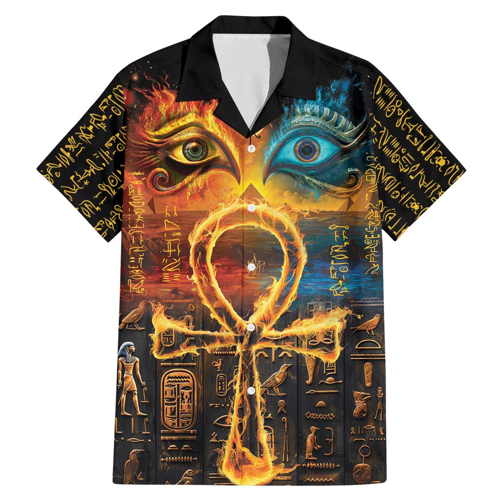 Eye of Ra and Eye of Horus Family Matching Mermaid Dress and Hawaiian Shirt Power and Magic Ancient Egyptian Mythology LT9 - Wonder Print Shop