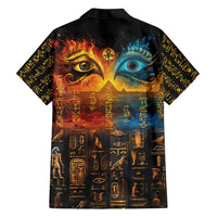 Eye of Ra and Eye of Horus Family Matching Summer Maxi Dress and Hawaiian Shirt Power and Magic Ancient Egyptian Mythology - Wonder Print Shop