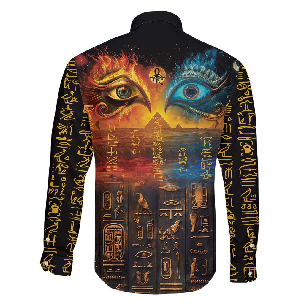 Eye of Ra and Eye of Horus Family Matching Summer Maxi Dress and Hawaiian Shirt Power and Magic Ancient Egyptian Mythology - Wonder Print Shop